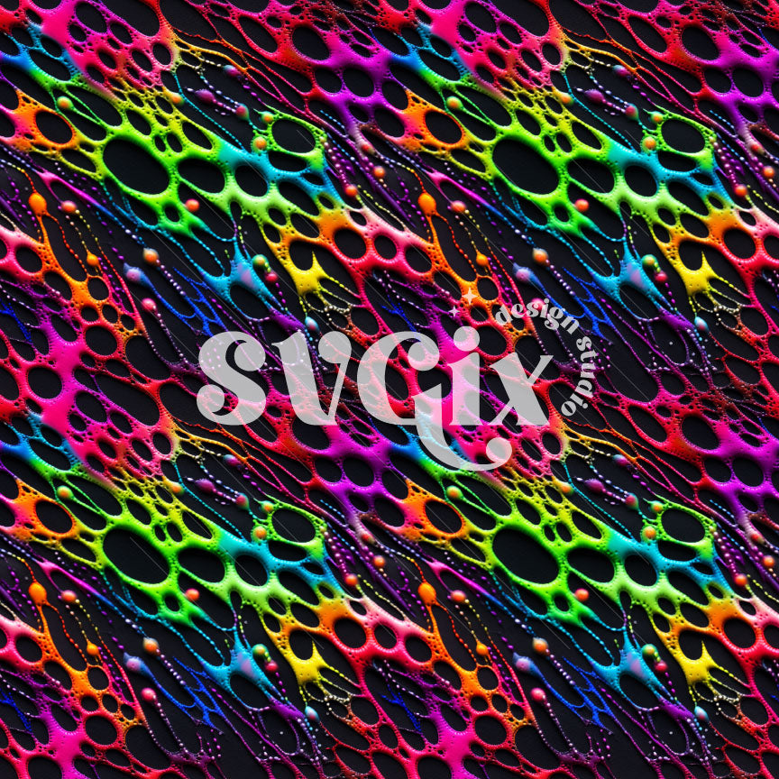 Neon Splatter Seamless Pattern