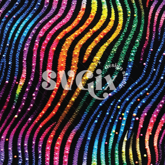 Neon Stripes II Embroidery Seamless Pattern