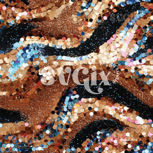 New Years Sequin Seamless Pattern