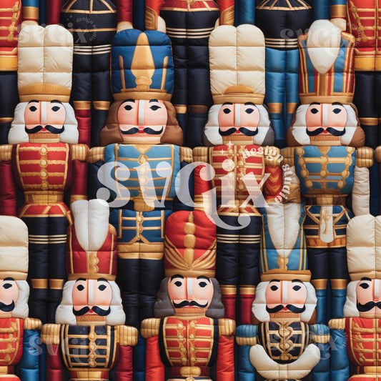 Nutcrackers Quilt Seamless Pattern