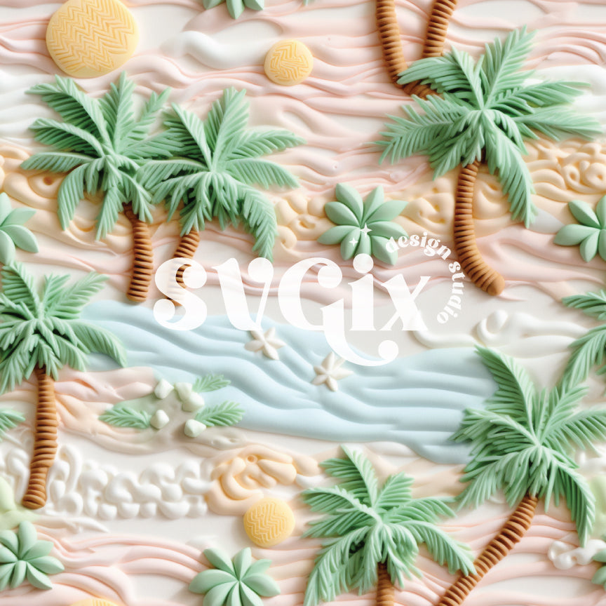 Palm Trees Seamless Pattern I by SVGix