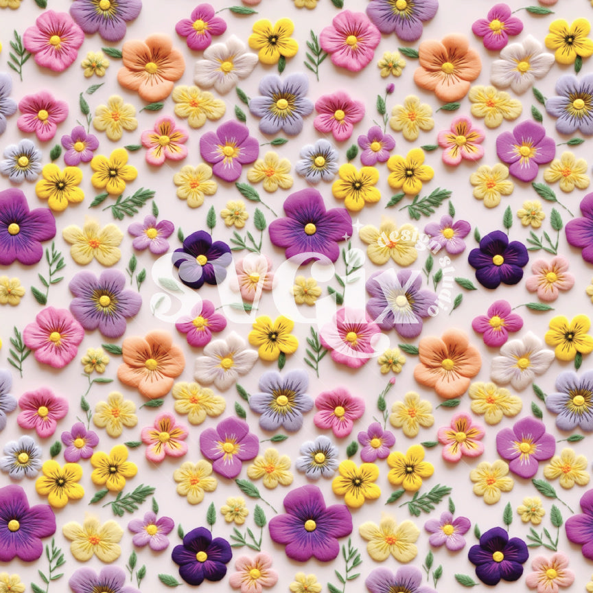 Peek-a-Boo Petals Seamless Pattern