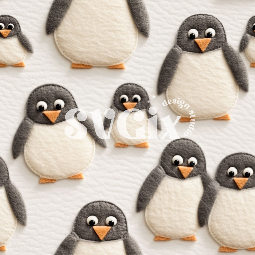 Pinguins Seamless Pattern by SVGix