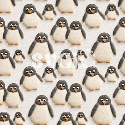 Pinguins Seamless Pattern by SVGix