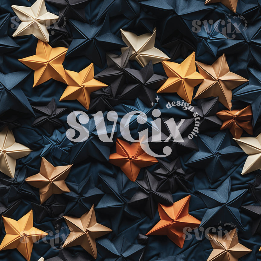 Pocket Stars Quilt Seamless Pattern