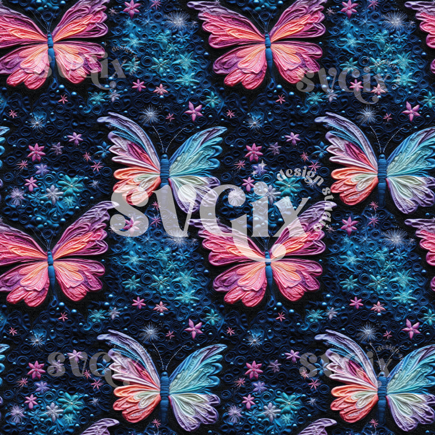 Princess Inspired Embroidery Seamless Pattern X