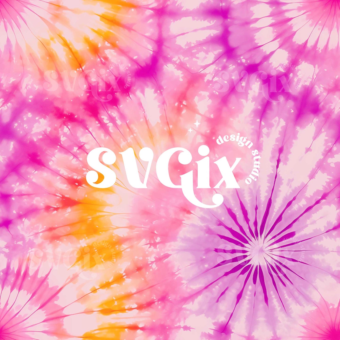 Pink Yellow Tie Dye Seamless Pattern