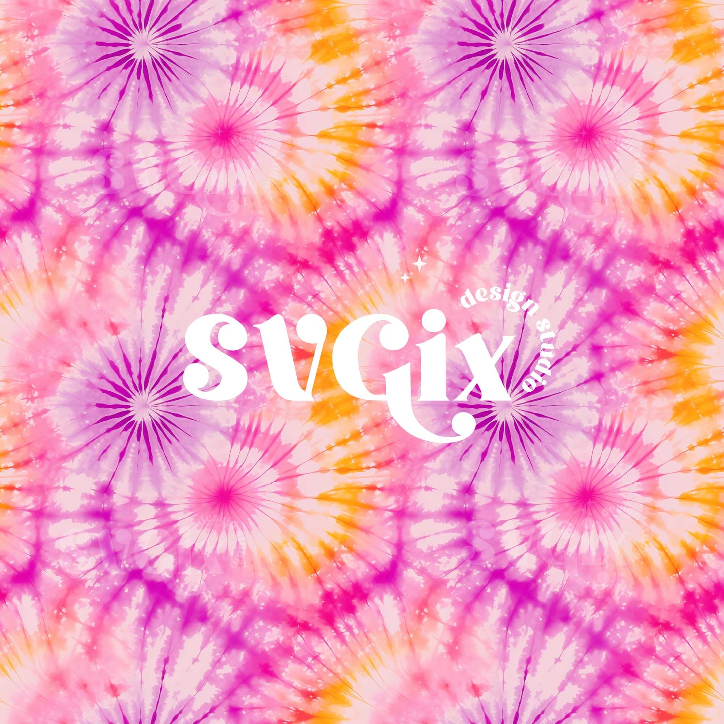 Pink Yellow Tie Dye Seamless Pattern