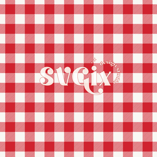 Red Buffalo Gingham Seamless Pattern