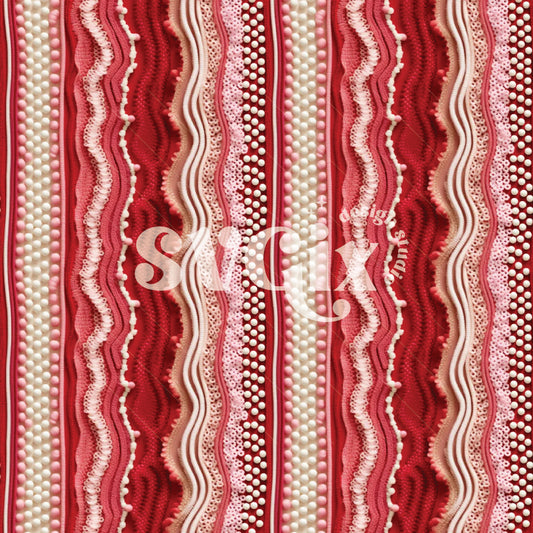 Red Embroidery Seamless Pattern