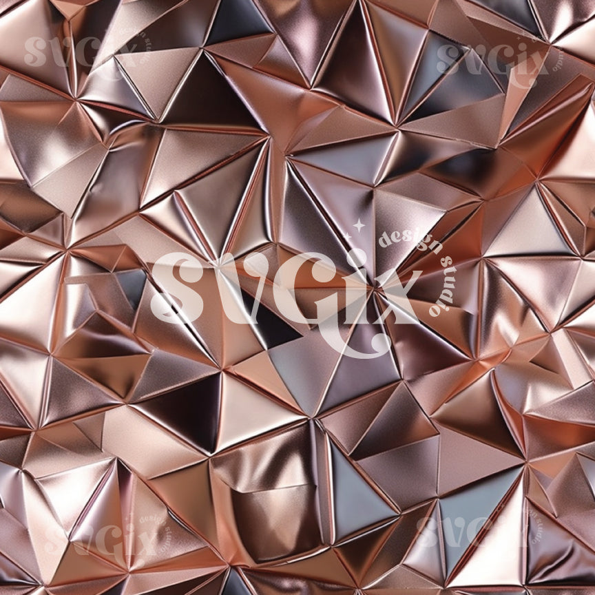 Rosegold Geometrical Metalic Seamless Pattern