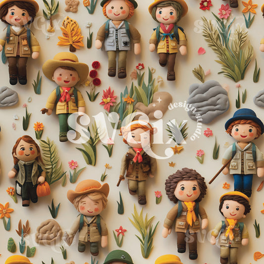 Scouts Seamless Pattern