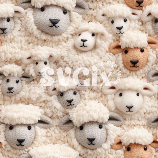 Sheeps Seamless Pattern by SVGix