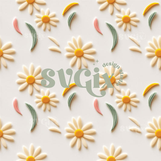 Daisy Floral Repeating Pattern