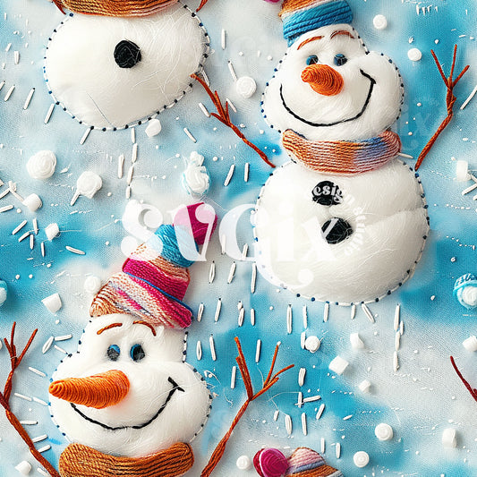 Snowman Seamless Pattern