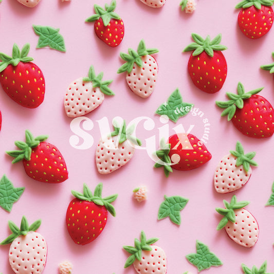 Strawberries Seamless Pattern