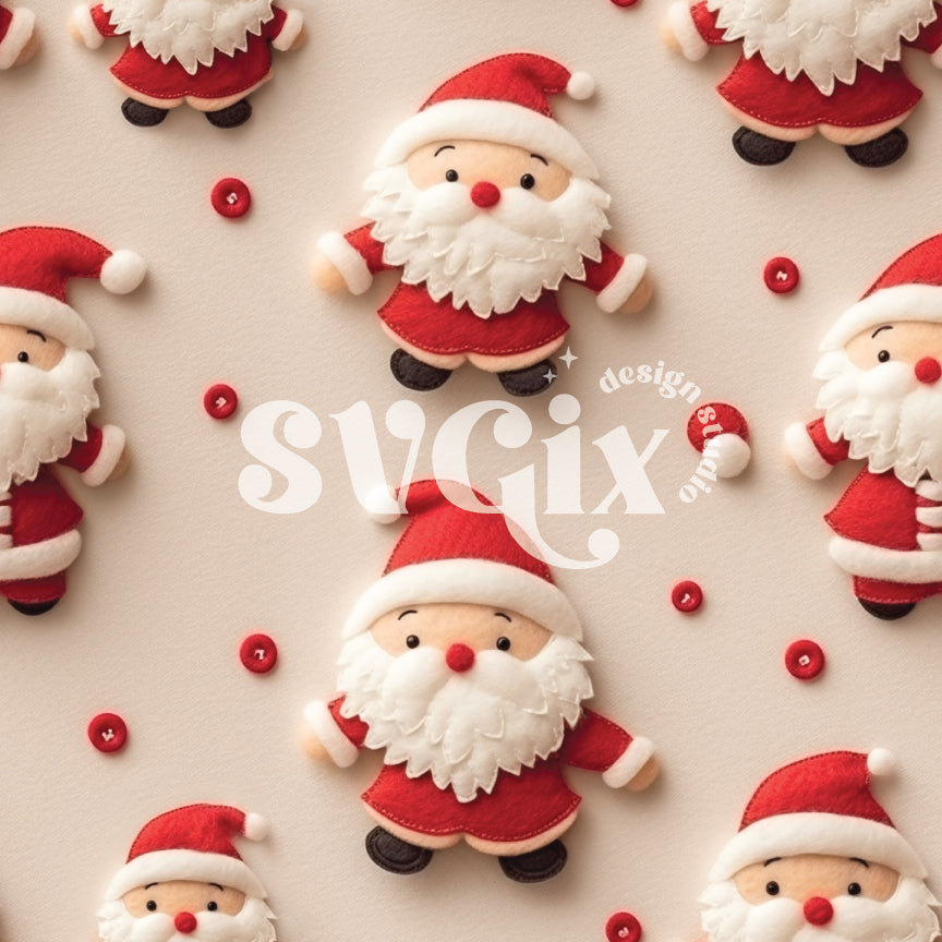 Tiny Santas Seamless Pattern by SVGix