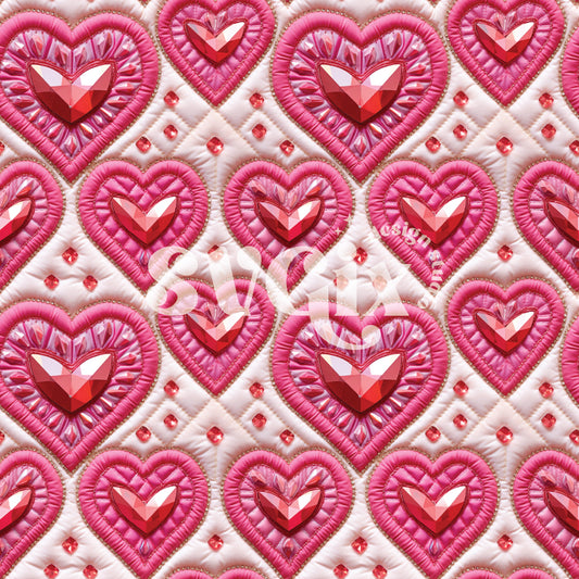 Valentines Gems Seamless Pattern I