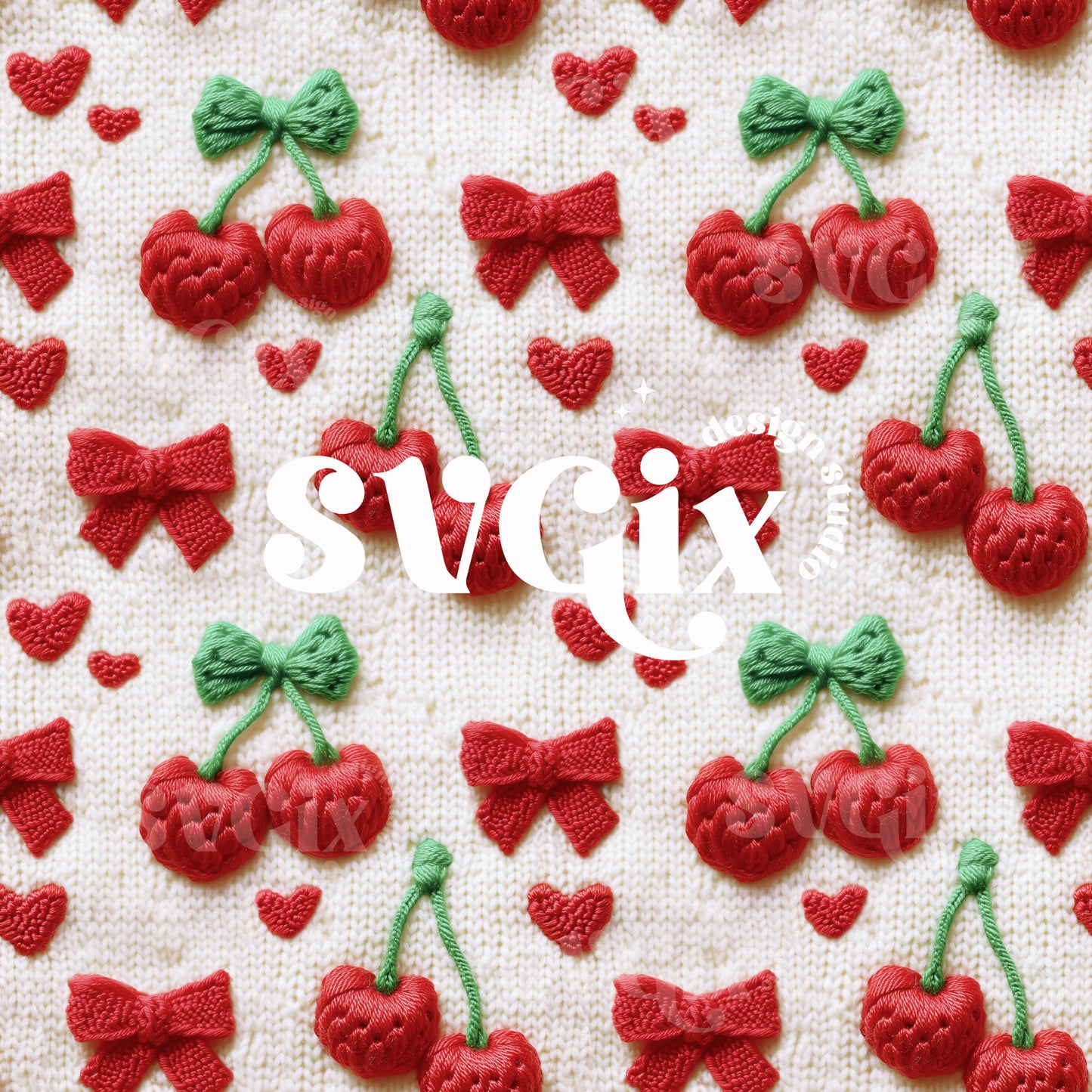 Vday Cherry Coquette Seamless Pattern