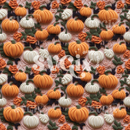 Velvet Pumpkins I Seamless Pattern