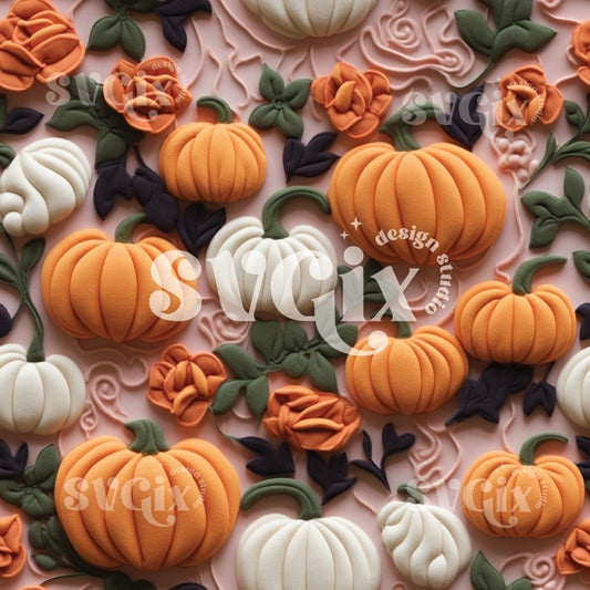 Velvet Pumpkins I Seamless Pattern