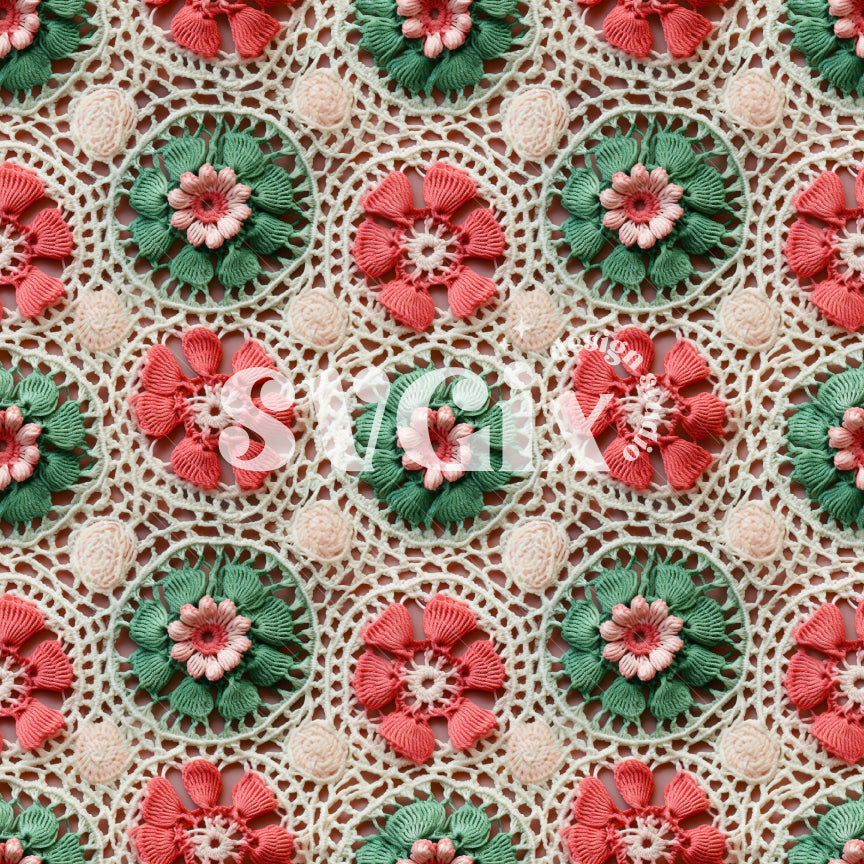 Vintage Christmas Knit Seamless Pattern