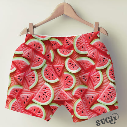 Watermelon 3d Quilt Seamless Pattern