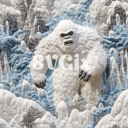 Yeti Textured Quilt Seamless Pattern by SVGix