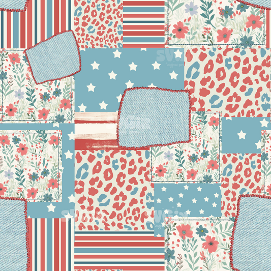 4th July Patchwork Seamless File