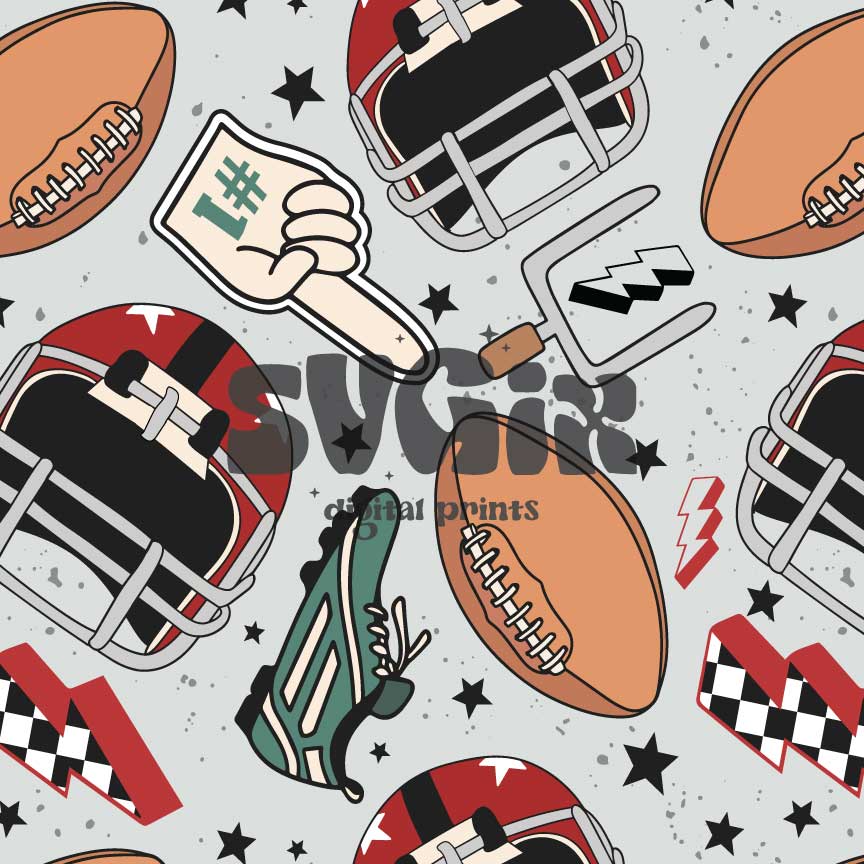 ❀ American Football Seamless Pattern - SVGix