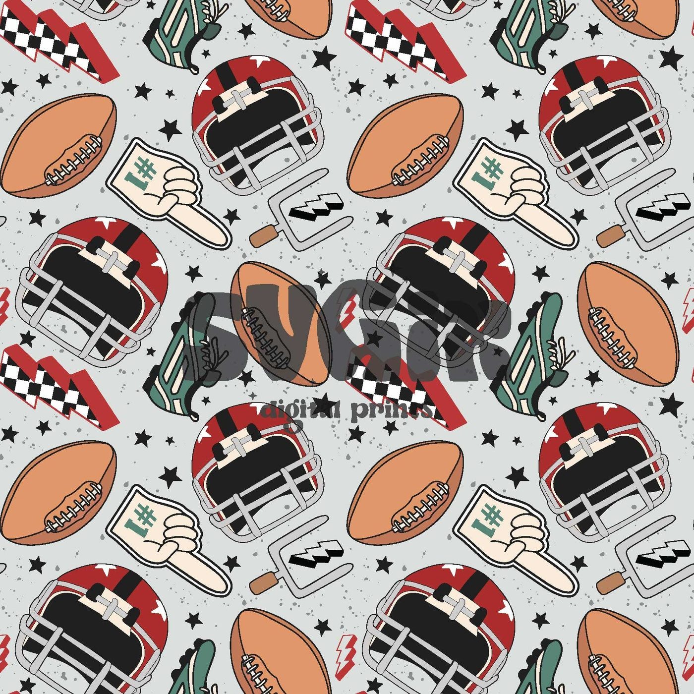 ❀ American Football Seamless Pattern - SVGix