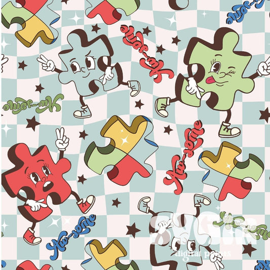 ❀ Aw-some Austim Seamless Pattern - SVGix