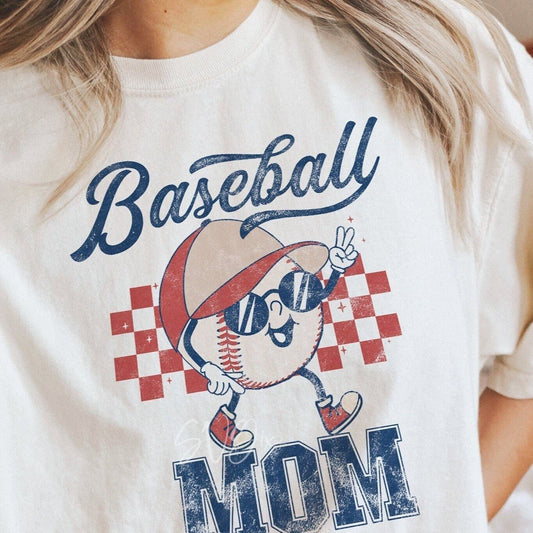 ❀ Baseball mom retro PNG - SVGix
