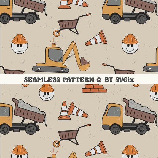 Boy Construction Seamless - SVGix