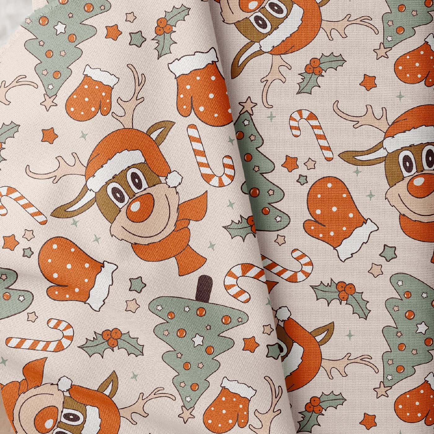 ❀ Christmas Reindeer Seamless Repeat Pattern - SVGix