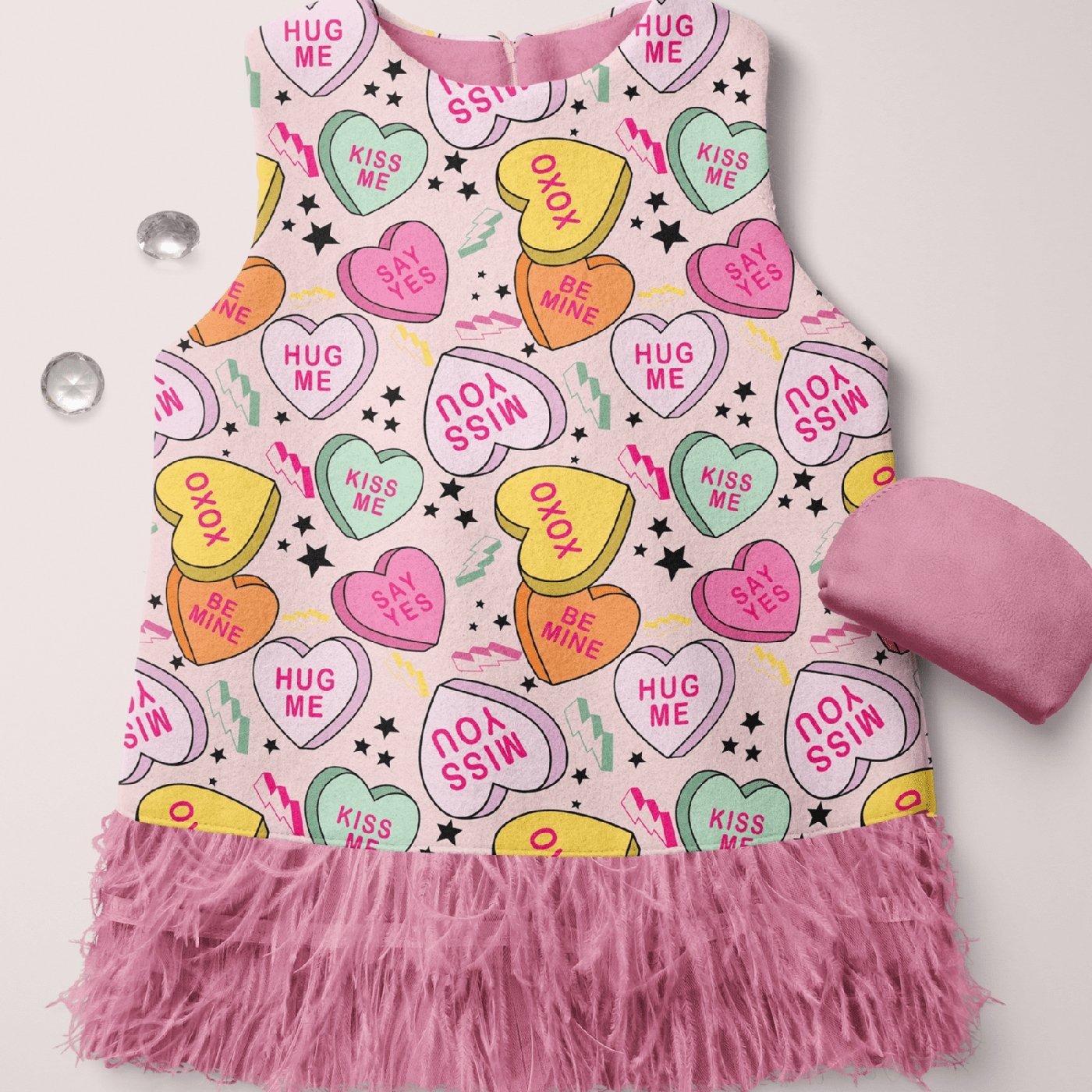 ❀ Conversation Hearts V Day Seamless Pattern - SVGix