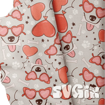 ❀ Dog Valentines Seamless Pattern - SVGix