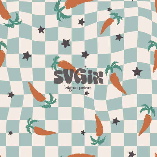 ❀ Easter Boy Checkers Carrots - SVGix