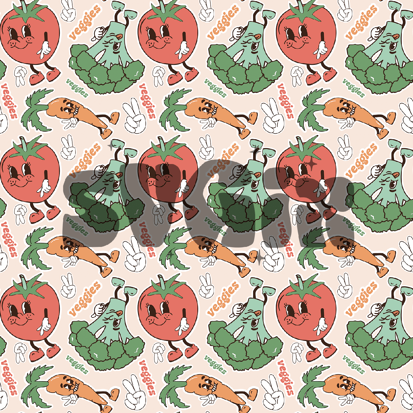 ❀ Eat your Veggies Seamless Pattern - SVGix