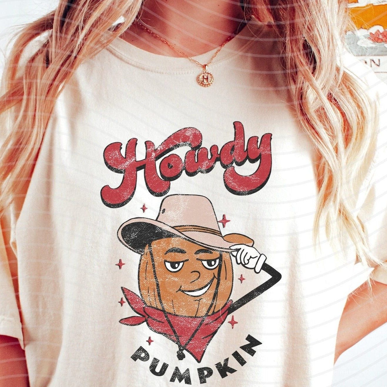 ❀ Howdy Pumpkin Retro Fall PNG - SVGix