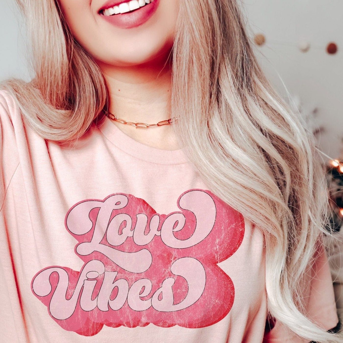 ❀ Love Vibes Retro Distressed PNG Sublimation - SVGix