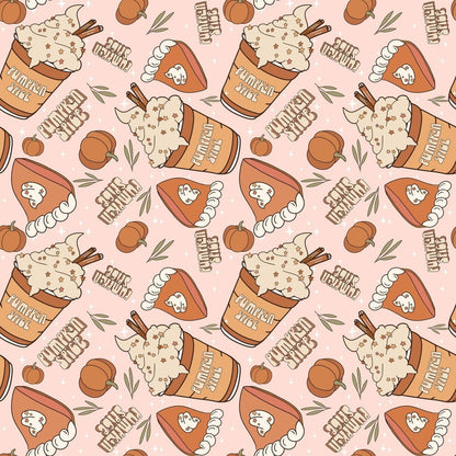 ❀ Pumpkin Spice Fall Seamless Pattern - SVGix