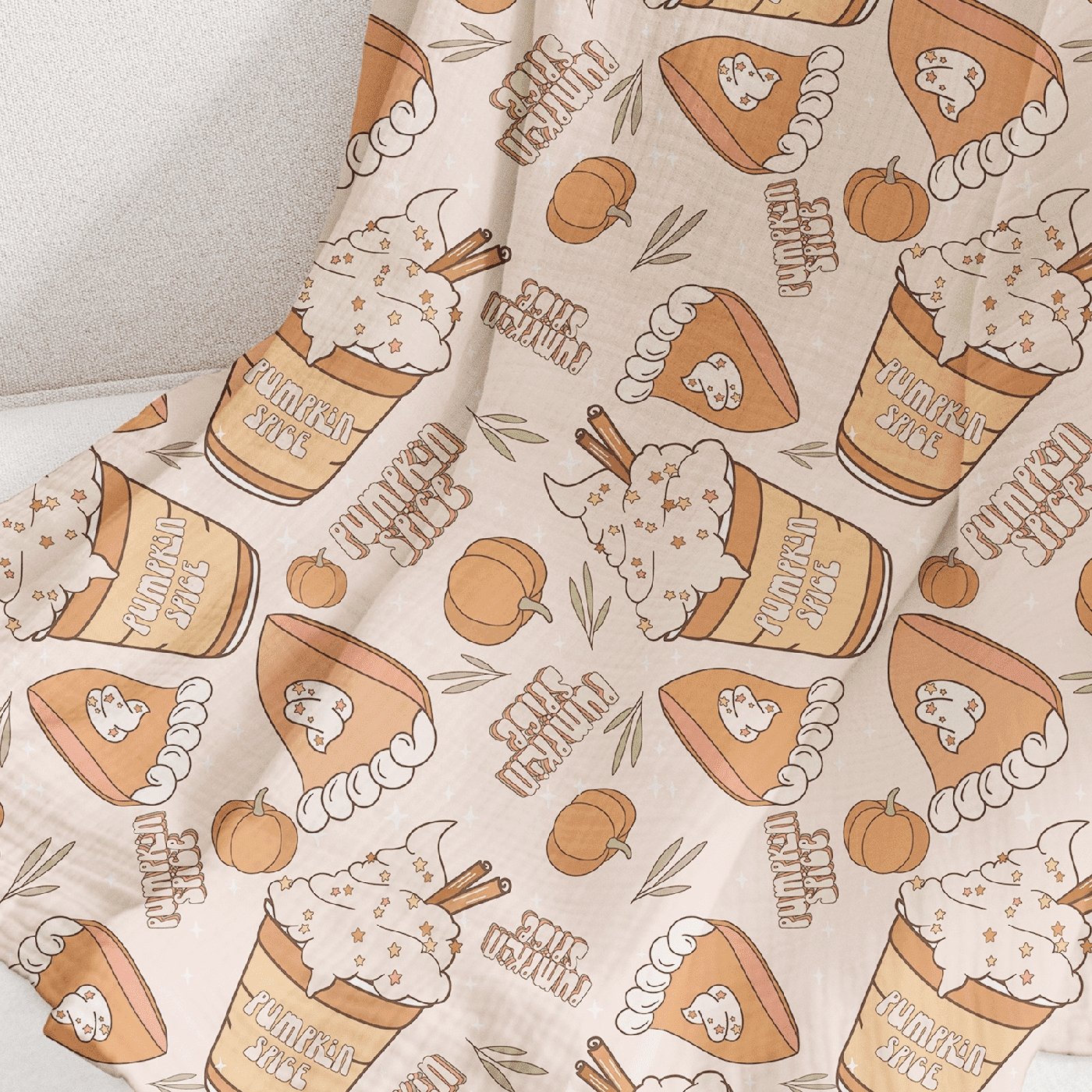 ❀ Pumpkin Spice Fall Seamless Pattern - SVGix