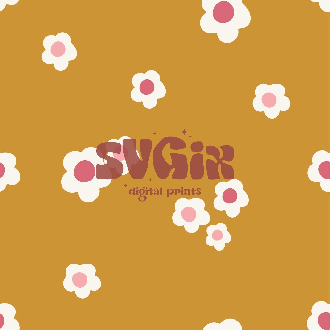 ❀ Simple Flowers Seamless Pattern - SVGix