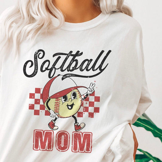❀ Softball mom retro PNG - SVGix