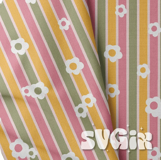 ❀ Spring Sripes Retro Seamless Pattern - SVGix