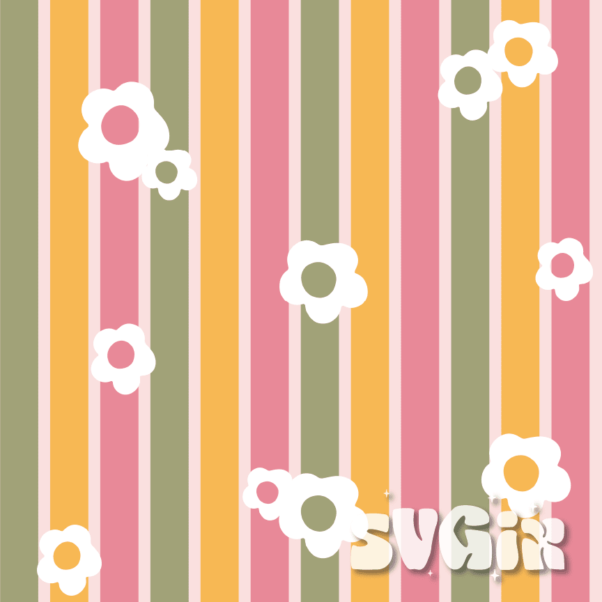 ❀ Spring Sripes Retro Seamless Pattern - SVGix