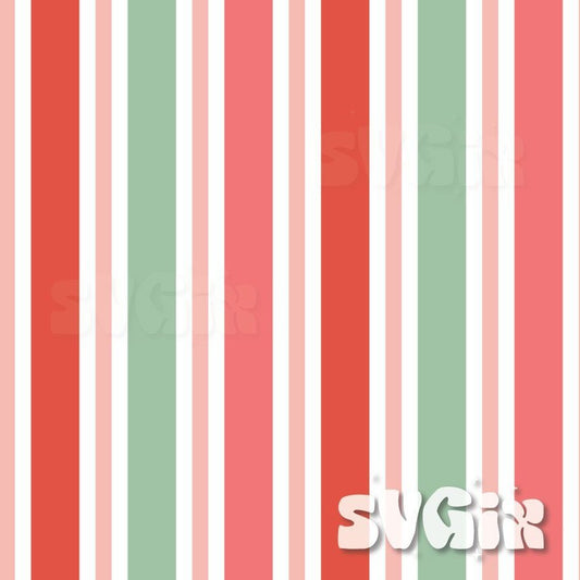 ❀ Sripes Pink Green 2 Seamless Pattern - SVGix