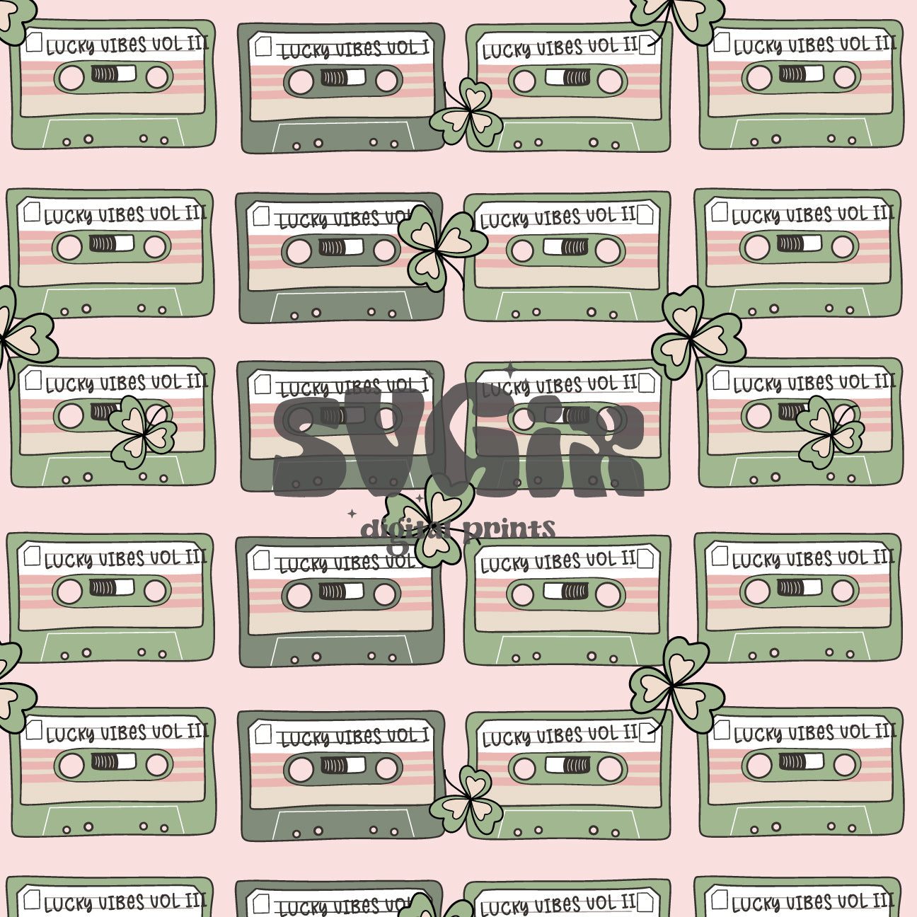 ❀ St Patricks Retro Lucky Tapes - SVGix