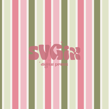 ❀ St Patricks Stripes Pink Green - SVGix